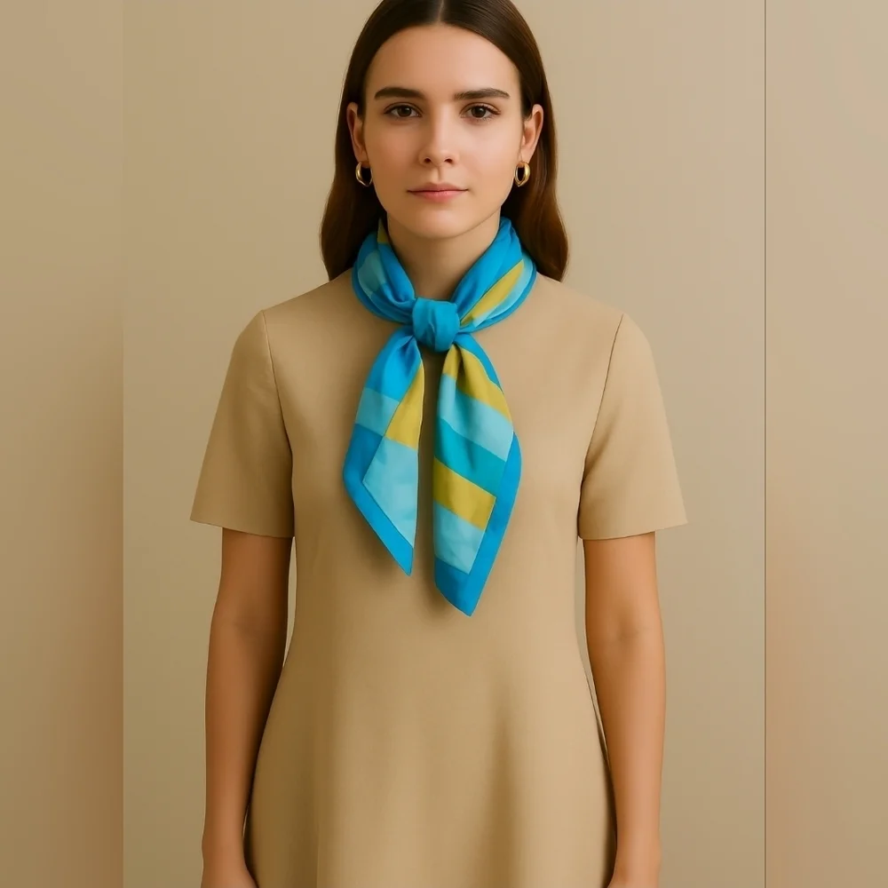 Vintage Oscar de la Renta SIlk Scarf Sze 33x34